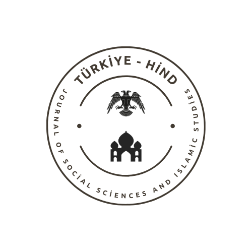 Türkiye - Hind Sosyal Bilimler ve İslami Araştırmalar Dergisi' küçük resmi, Türkiye'yi temsil eden Selçuklu çift başlı kartalı ve Hindistan'ı simgeleyen Tac Mahal'i içermektedir